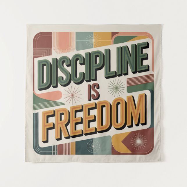 Tapete De Parede Disciplina É Liberdade (Frente)