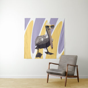 Tapete De Parede Diversão Summer Vibes Pelican Bird