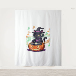 Tapete De Parede Dj cat halloween Oversize T Shirt