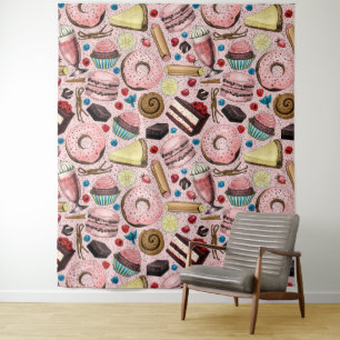 Tapete De Parede Doces a rosa