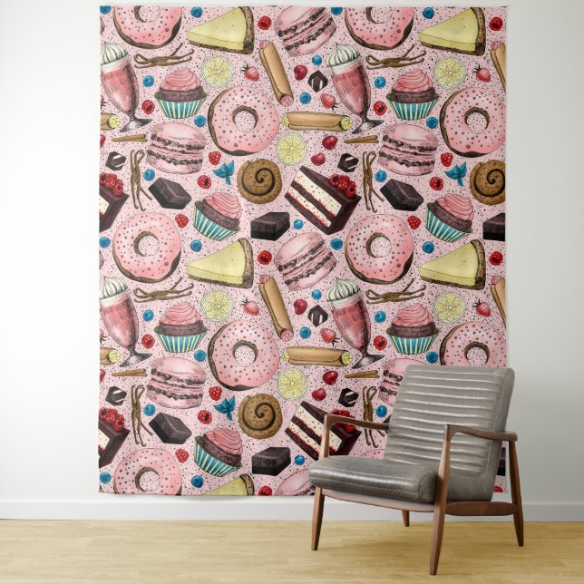 Tapete De Parede Doces a rosa (In Situ)