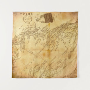 Tapete De Parede Documento de fundo do mapa de vinhetas