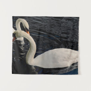 Tapete De Parede Dois cisnes no lago
