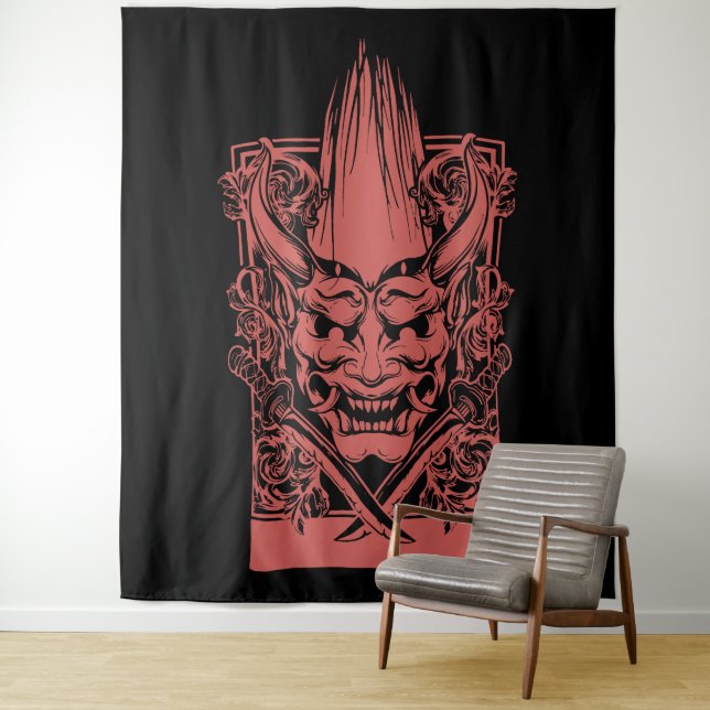 Tapete De Parede Dois Demônios Vermelhos com Espadas (In Situ)