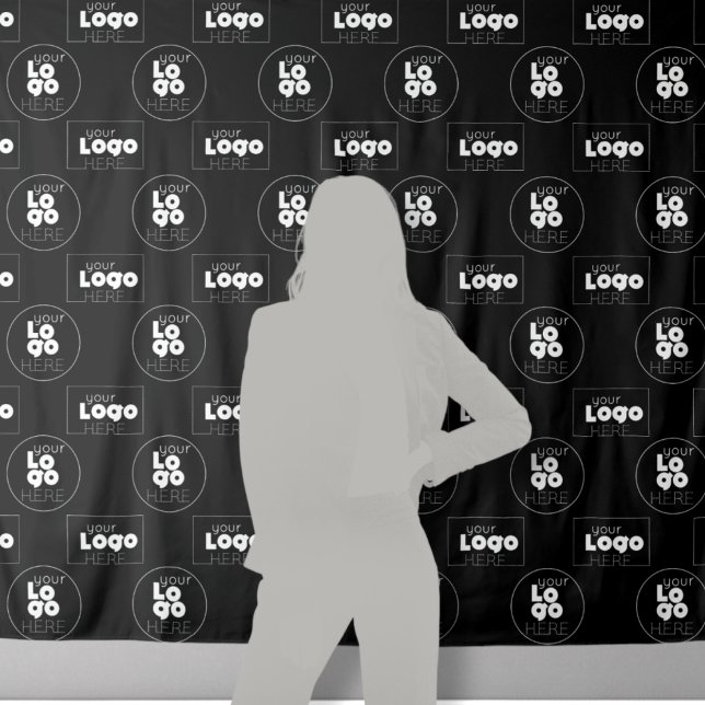 Tapete De Parede Dois Logo Preto Step + Repeat Fundo para Fotografi (Criador carregado)