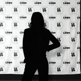 Tapete De Parede Dois Logo Step e Repeat Fundo para Cabine de Fotos