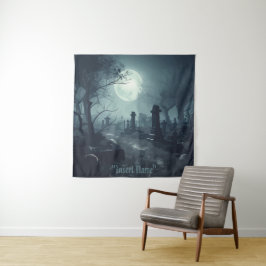 Tapete De Parede Domínio da Morte: Uma Vista de Cemitério Spooky