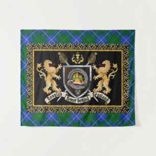 Tapete De Parede Douglas Clan Crachá & Motto com Leões