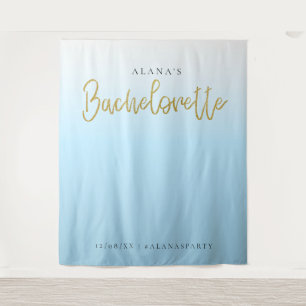 Tapete De Parede Dourada Glitter Blue Festa de solteira Booth