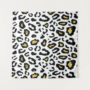 Tapete De Parede Dourada impressão leopardo, padrão perfeito.