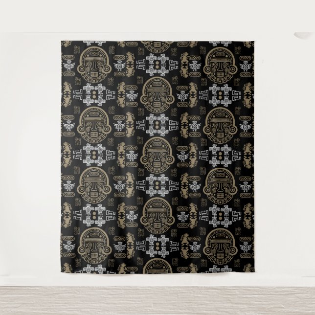 Tapete De Parede Dourada inca Aztec Home Decor (Frente)