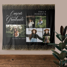 Dourado Confetti 6 Foto Collage Parabéns ao nosso 