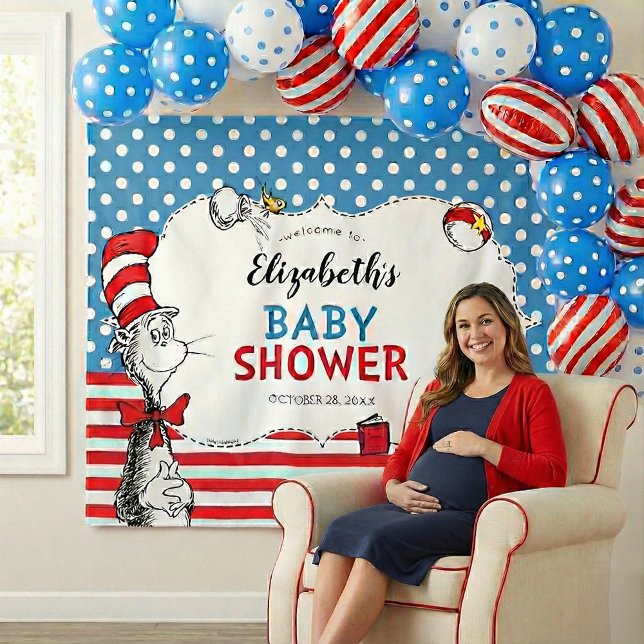 Tapete De Parede Dr. Seuss | Chuvinha e as traquinices Baby Shower (Criador carregado)