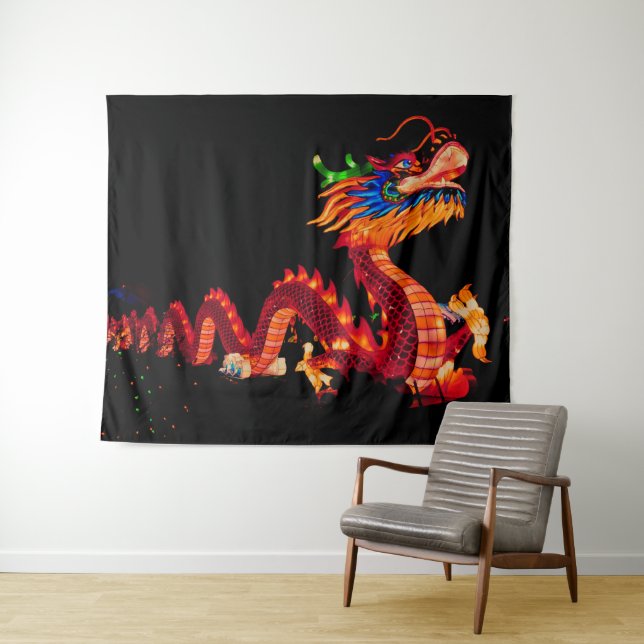 Tapete De Parede Dragão de Parada Chinês brilhante (In Situ (Horizontal))
