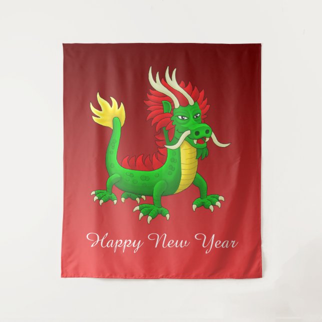 Tapete De Parede Dragão do Ano Novo Chinês (Frente)