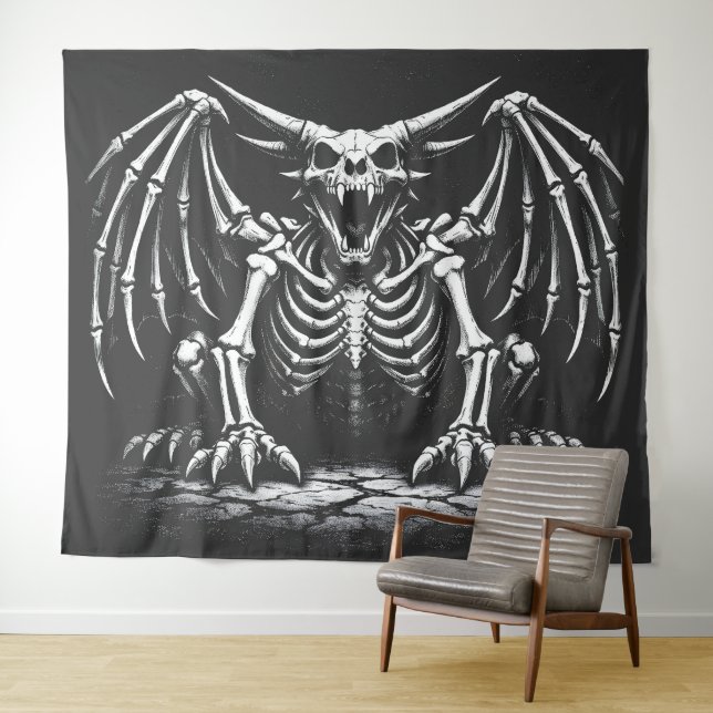 Tapete De Parede Dragão Esqueleto por BurnsInHell (In Situ (Horizontal))