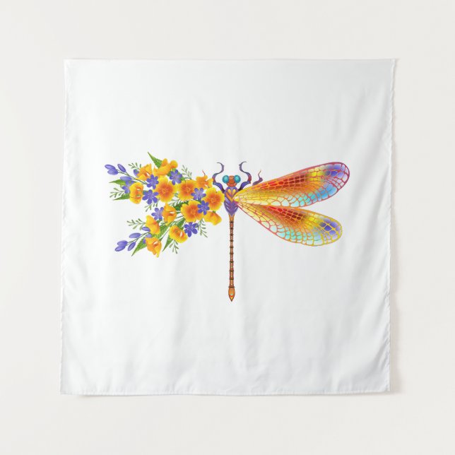 Tapete De Parede Dragonfly Amarelo (Frente)