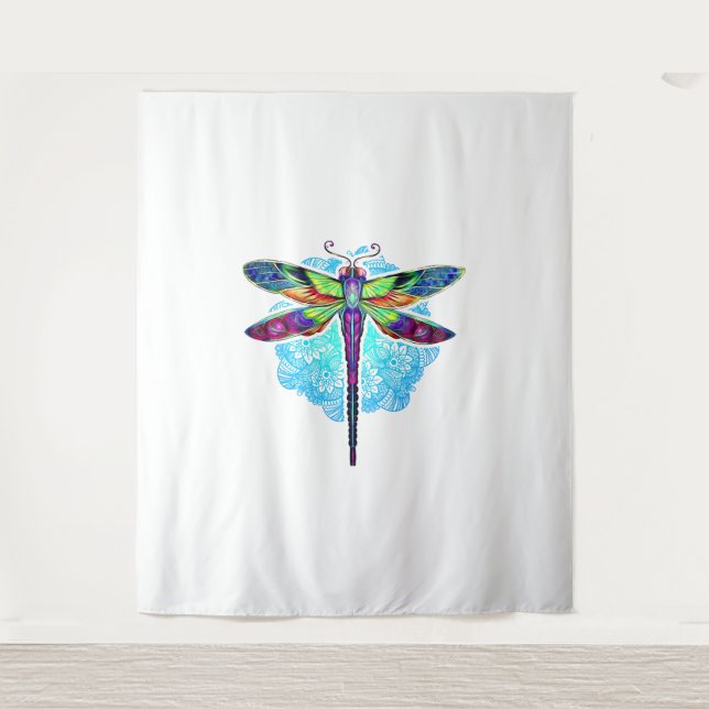 Tapete De Parede Dragonfly Magia Colorida Mandala (Frente)