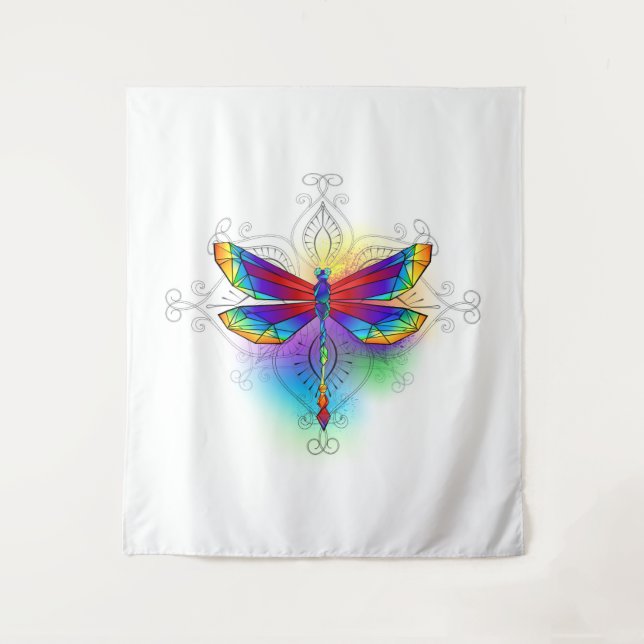 Tapete De Parede Dragonfly Poligonal (Frente)