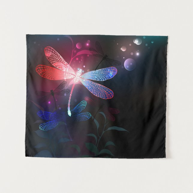 Tapete De Parede Dragonfly vermelha (Frente (Horizontal))