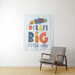 Tapete De Parede Dream Big Little One Rocket