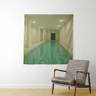 Tapete De Parede Dreamcore Limine Piscina - Surreal Eerie Backroom