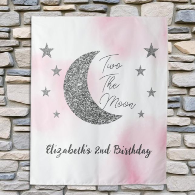 Tapete De Parede Duas Tapeçarias Do segundo aniversário Da Lua (Criador carregado)