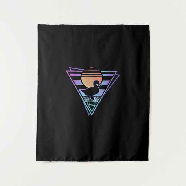 Tapete De Parede Duck Retro 80s EDM Synthwave Gift-Shirt (Frente)