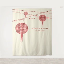 Tapete De Parede Dupla Felicidade Lanternas Foto de Casamento