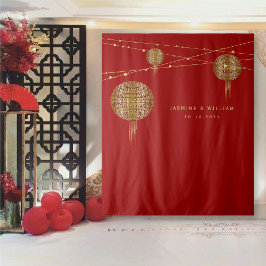 Tapete De Parede Dupla Felicidade Lanternas Foto de Casamento