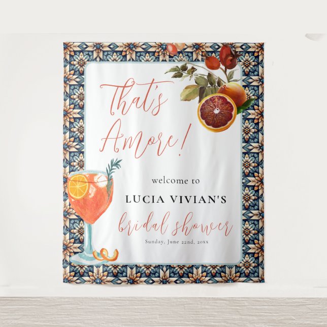 Tapete De Parede É Amore Juicy Orange Spritz Bridal Welcome (Frente)