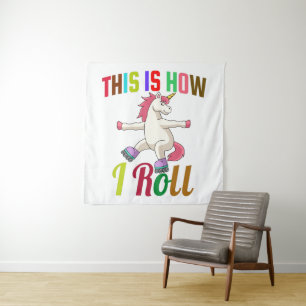Tapete De Parede É Assim Que Eu Rolo - Roller Skating Unicorn