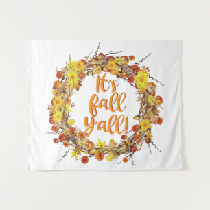 Tapete De Parede É Fall Y'all Orange Autumn Leaves