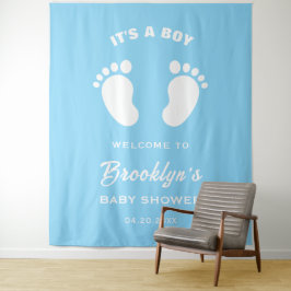 Tapete De Parede É Um Espanto De Fundo Do Chá de fraldas Azul De Pé