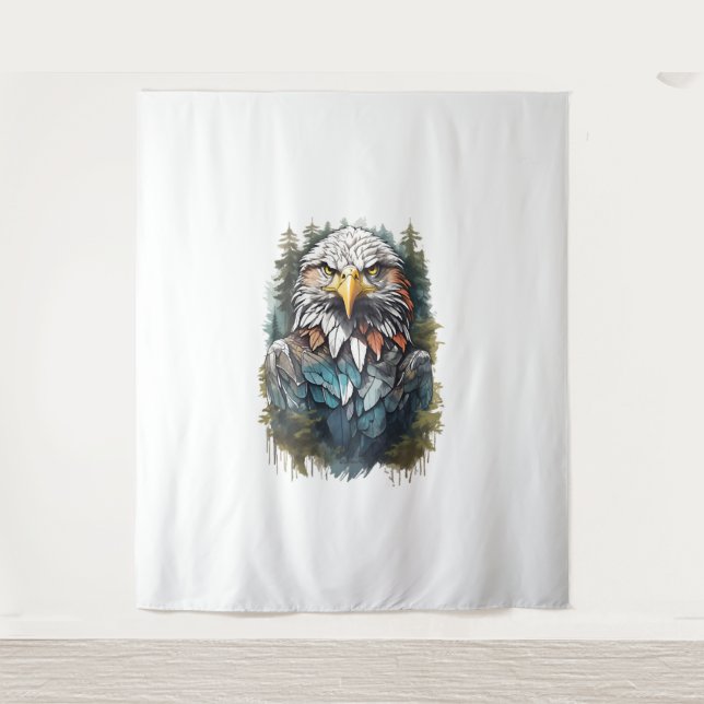 Tapete De Parede Eagle Head in Forest (Frente)