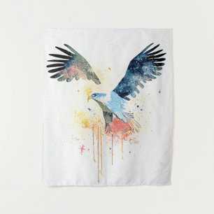 Tapete De Parede Eagle Wild Animal Nature Watercolor Pintura
