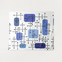 Eames Era Art Crosshairs White Blue