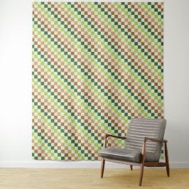 Tapete De Parede Earthy rainbow diagonal checkerboard pattern