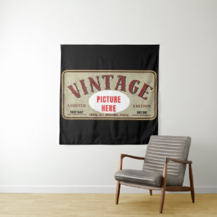 TAPETE DE PAREDE EDIÇÃO LIMITADA DE VINTAGEM PERSONALIZADA FOTO