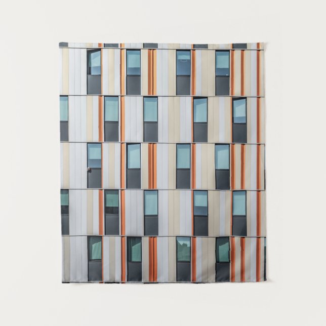 Tapete De Parede Edifício branco e laranja (Frente)