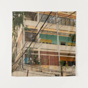 Tapete De Parede Edifício Colorido Vintage - vietnamita, antigo