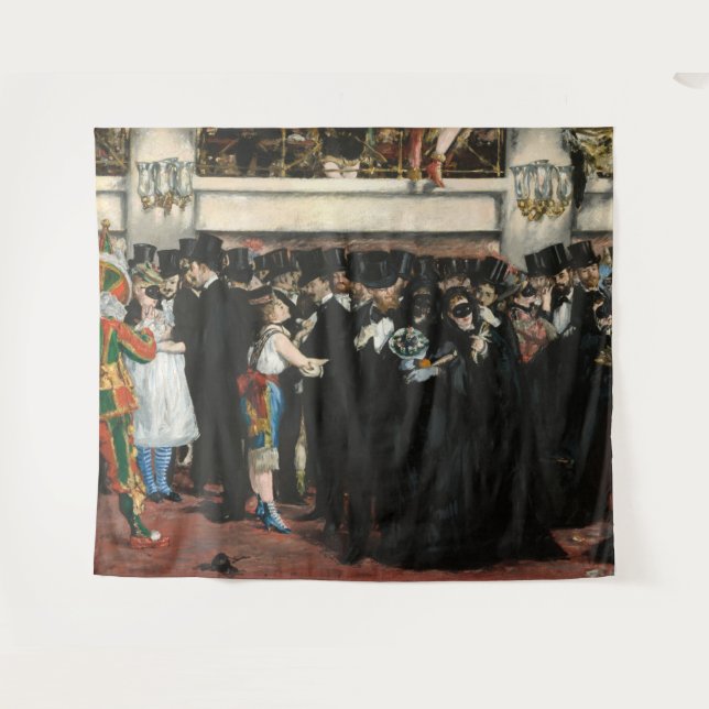 Tapete De Parede Edouard Manet - Baile Mascarado na Ópera (Frente (Horizontal))