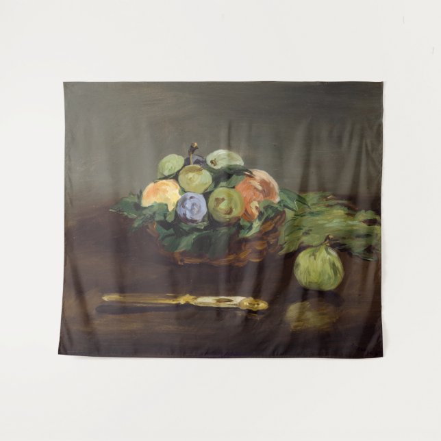 Tapete De Parede Edouard Manet - Cesta de Frutas (Frente (Horizontal))