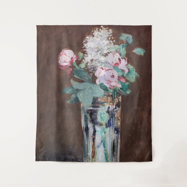 Tapete De Parede Edouard Manet - Flores em um Vaso de Cristal (Frente)