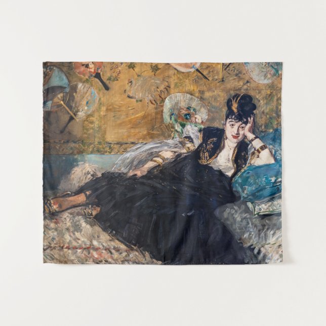 Tapete De Parede Edouard Manet - Senhora com Leques (Frente (Horizontal))
