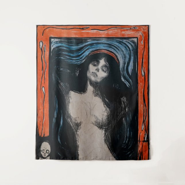Tapete De Parede Edvard Munch - Madona Litografia (Frente)