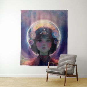 Tapete De Parede Eethal Fantasy Celestial Child Dream Guardian
