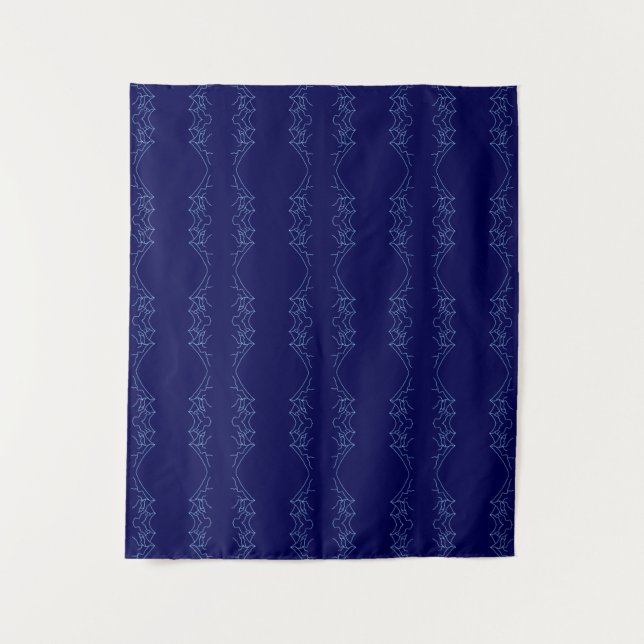 Tapete De Parede Electric Blue Neural Horizon Abstract Pattern (Frente)