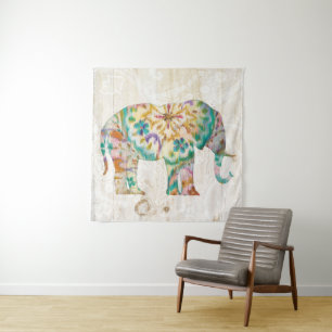 Tapete De Parede Elefante de Boho Paisley mim