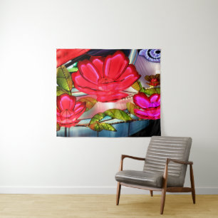 Tapete De Parede Elegância Elétrica em Rosa